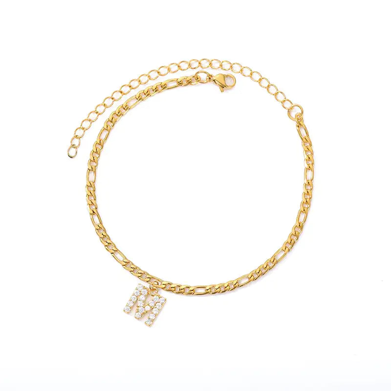 Initial Anklet Jewelry Accessory