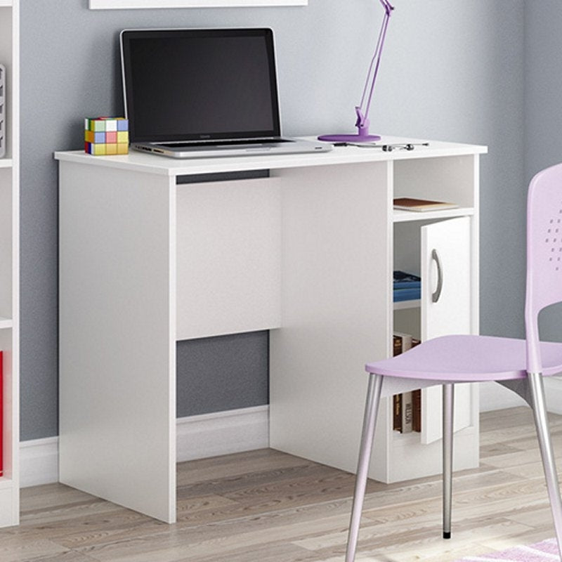 White Computer Desk - Great for Small Home Office Space
