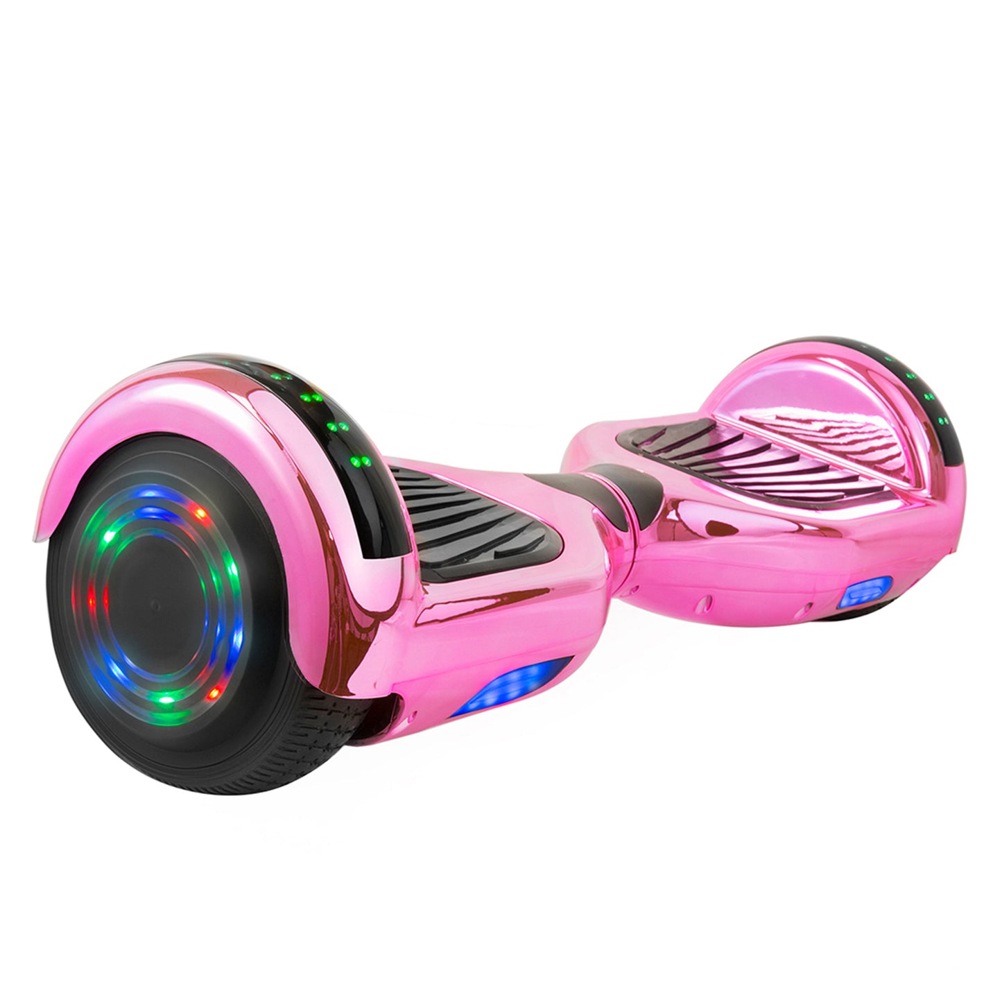 Hoverboard in Pink Chrome with Bluetooth Speakers