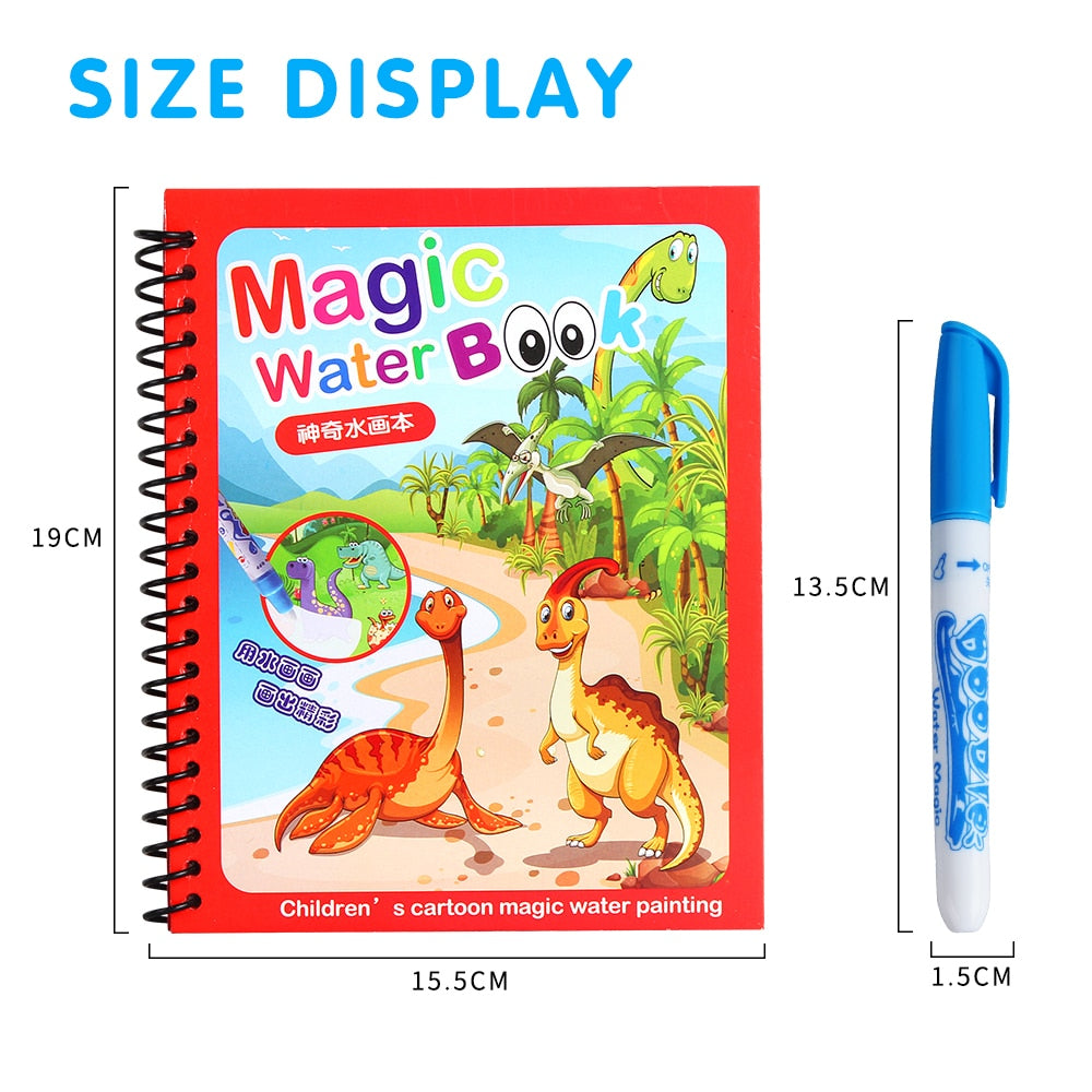 Magic Water Drawing Coloring  Book for Kids