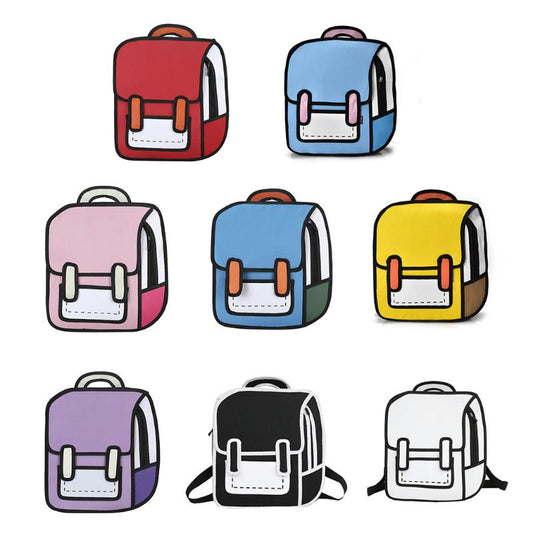 Unisex Fashion 2D Drawing Backpack