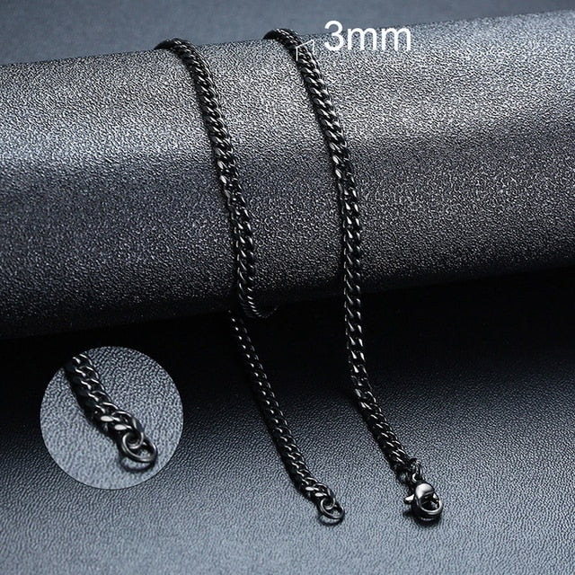 Stainless Steel Curb Chain Necklaces