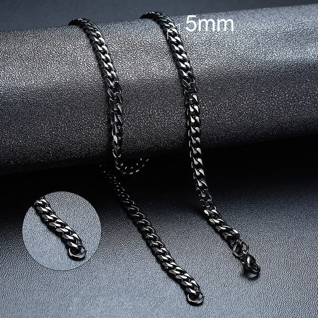 Stainless Steel Curb Chain Necklaces