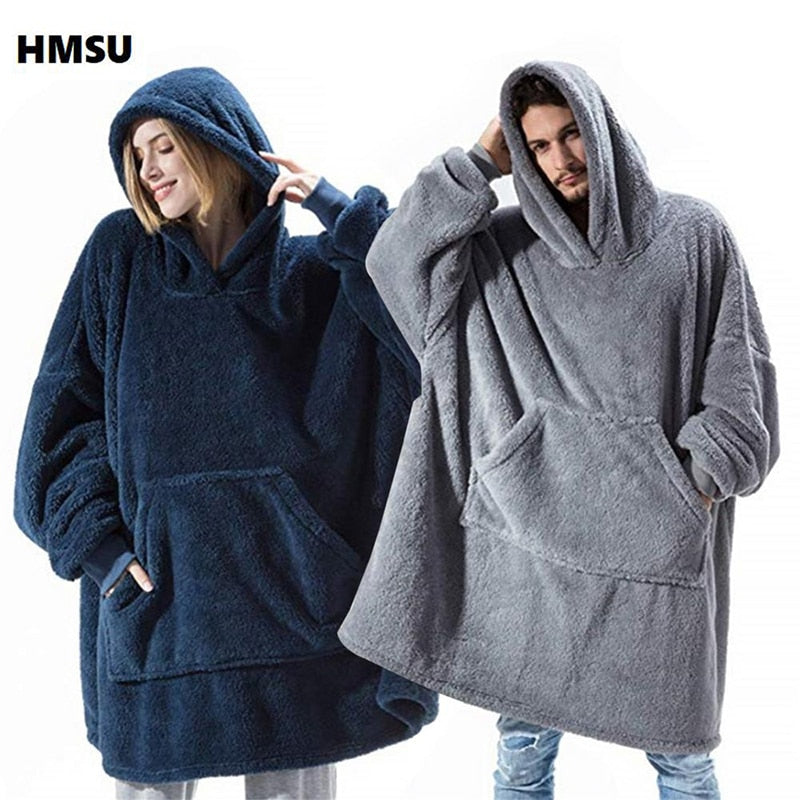 Blanket Hoodie with Sleeves Oversized Hoodie