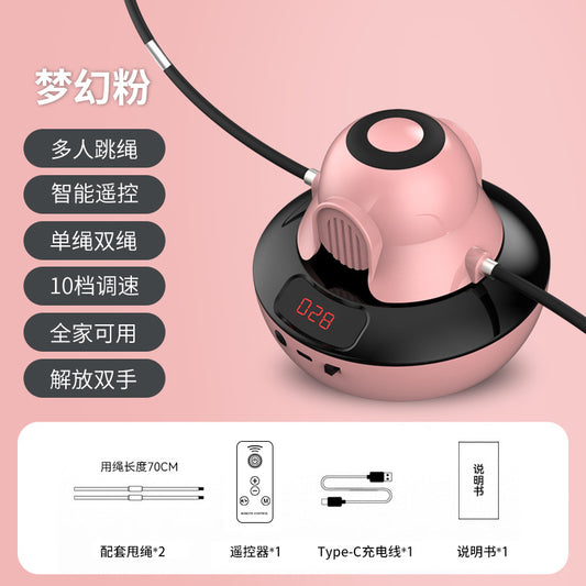 Intelligent automatic rope skipping machine 10 adjustment remote control electronic counting children training electric rope skipping device