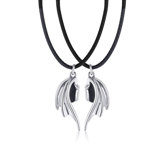 Angel Devil Wings Pair Lovers Necklace