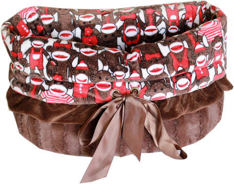 Funky Monkey Reversible Snuggle Bugs Pet Bed, Bag, and Car Seat