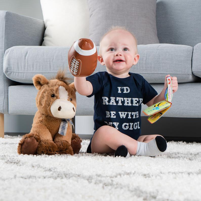 Apericots I'd Rather Be With My Gigi Baby Bodysuit Ivory Cassandra