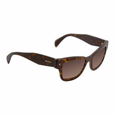 Prada PR29R 2AU3DO Havana Square Gradient Grey Lens Women's Sunglasses