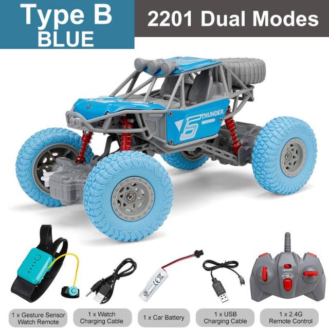 2.4GHz 4WD RC Car Radio Gesture Induction Music Light Stunt Twist Remote Control Car Road Drift Vehicle RC Gifts for Children