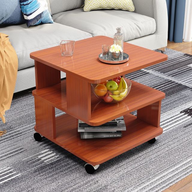 Coffee Table Modern Simplicity Sofa Side Table Bedroom Living Room Mobile Table Solid Wood Multifunctional Storage Coffee Table